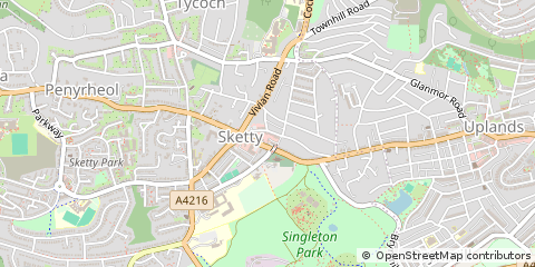 Map of Swansea