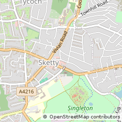 Map of Swansea