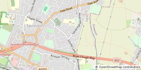 Map of Derby, Derbyshire