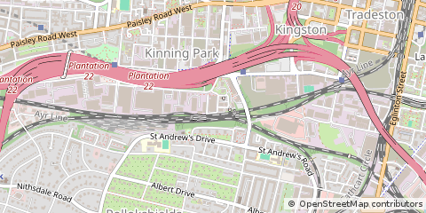 Map of Glasgow, Strathclyde