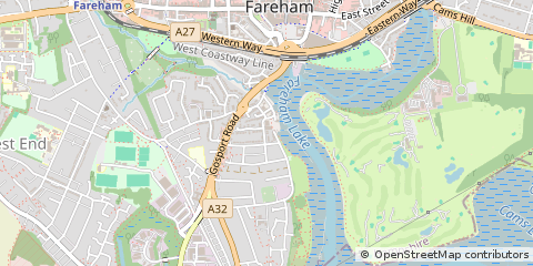 Map of Fareham, Hampshire
