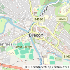 Map of Brecon, Powys