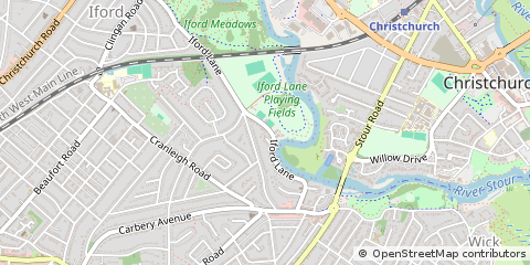 Map of Bournemouth, Dorset