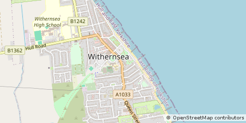Map of Withernsea, East Yorkshire