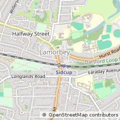 Map of Sidcup, Kent