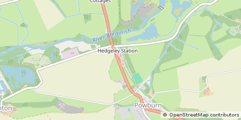 Map of Alnwick, Northumberland