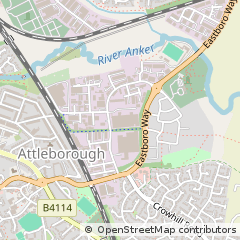 Map of Nuneaton, Warwickshire