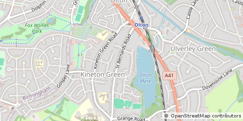 Map of Solihull,
