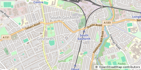 Map of Newcastle Upon Tyne, Tyne and Wear