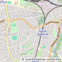 Map of Newcastle Upon Tyne, Tyne and Wear