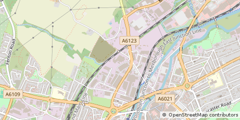 Map of Rotherham, South Yorkshire