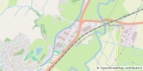 Map of Welshpool, Powys