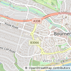 Map of Bournemouth, Dorset