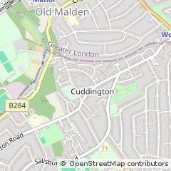Map of Worcester Park