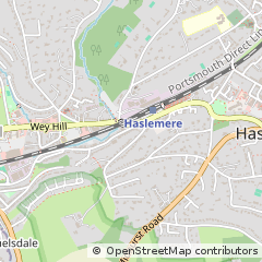 Map of Haslemere, Surrey