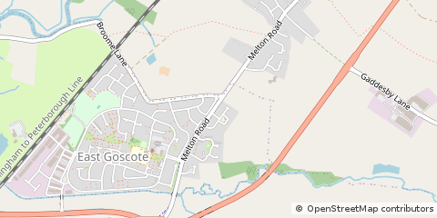 Map of Leicester, Leicestershire