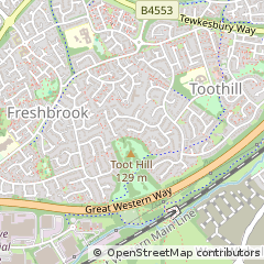 Map of Swindon, Wiltshire