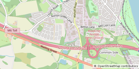 Map of Cannock, Staffordshire