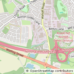 Map of Cannock, Staffordshire