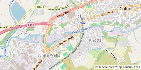 Map of Colne, Lancashire