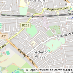 Map of Bourne Road, Bromley