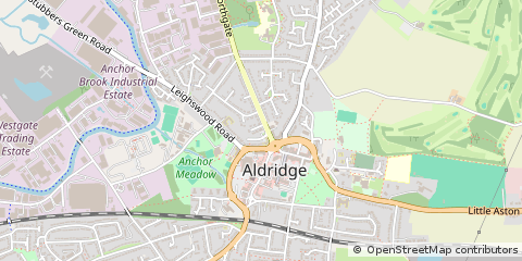 Map of Walsall, West Midlands