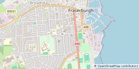 Map of Fraserburgh, Aberdeenshire