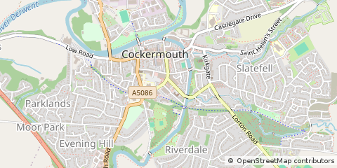 Map of Cockermouth, Cumbria