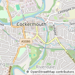 Map of Cockermouth, Cumbria