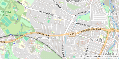 Map of Leicester