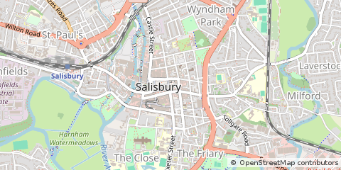 Map of Salisbury, Wiltshire