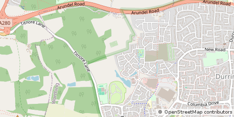 Map of Worthing, West Sussex