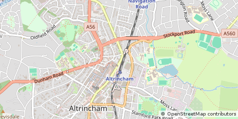 Map of Altrincham, Cheshire