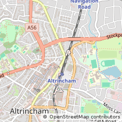 Map of Altrincham, Cheshire