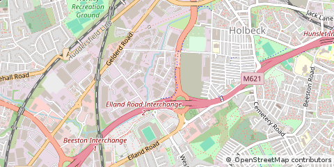 Map of Leeds, West Yorkshire