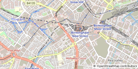 Map of Birmingham, West Midlands