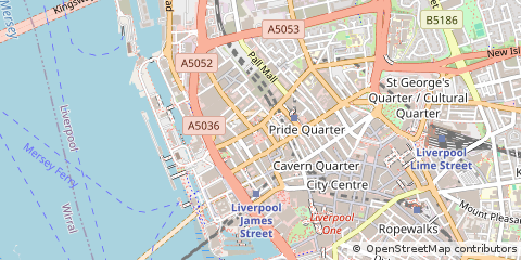 Map of Liverpool, Merseyside