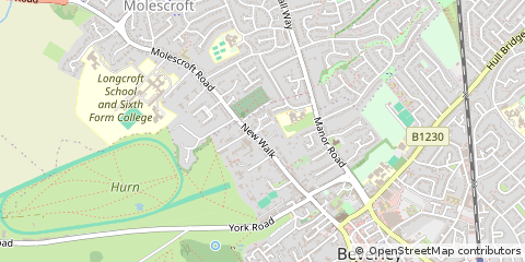 Map of Beverley, East Yorkshire