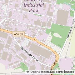 Map of Knowsley Industrial Estate, Merseyside