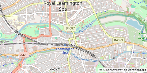 Map of Leamington SPA, Warwickshire