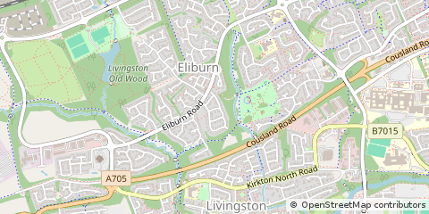 Map of Livingston, West Lothian