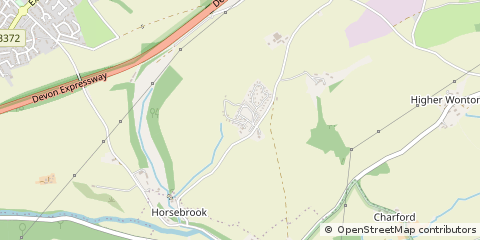 Map of South Brent, Devon