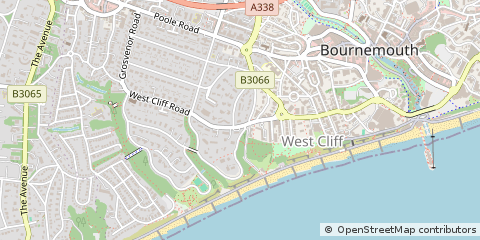 Map of Bournemouth, Dorset