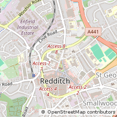Map of Redditch, Worcestershire