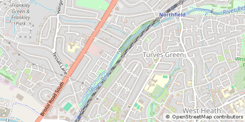 Map of Birmingham, West Midlands