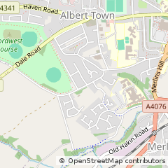Map of Haverfordwest, Pembrokeshire