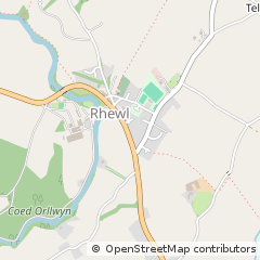 Map of Ruthin, Denbighshire