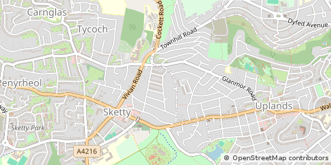 Map of Swansea