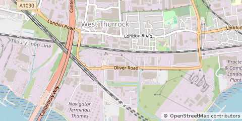 Map of Grays, Essex