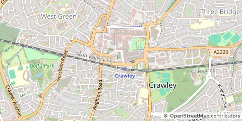 Map of Crawley